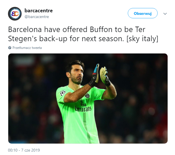 Opcja z LALIGA dla Buffona